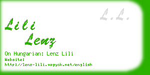 lili lenz business card